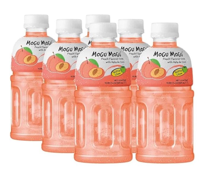 Mogu Mogu Juice Drink 320ml - 6 Pack - Peach