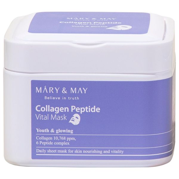 Mary&amp;May Collagen Peptide Vital Mask 30ea/400g