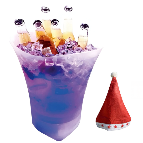 Ice Bucket Bluetooth LED Speaker 5L With LED Christmas Hat