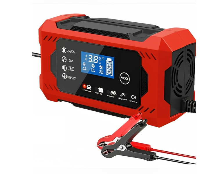 Fast Charging Automatic Repair Smart Car Battery Charger 12V 6A-Yellow