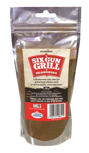 BBQ Six Gun Grill Handipak - 25 x 200g
