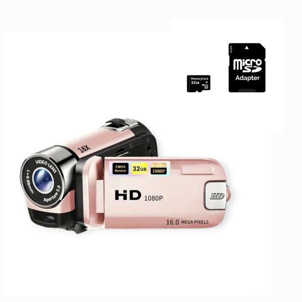 16MP FHD 16X Zoom Auto Focus DV Digital Camera w/ 32GB SD Card