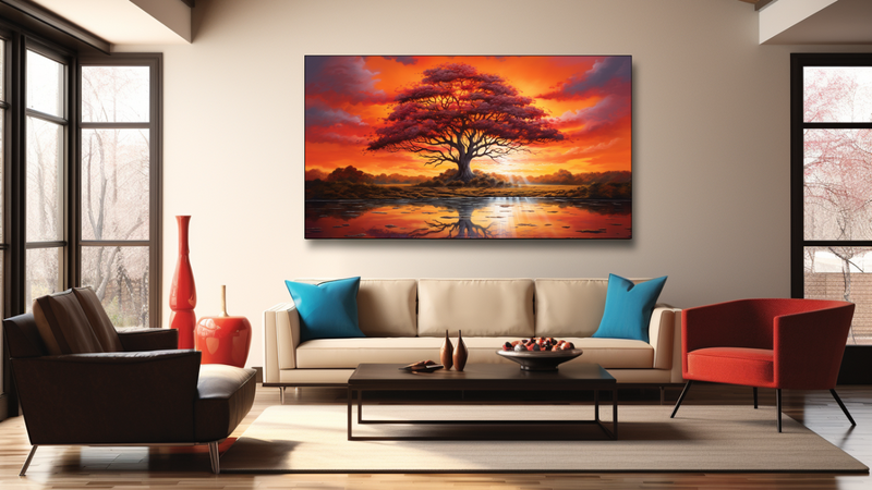 Canvas Wall Art - Sunset Reverie Abstract - HD0268