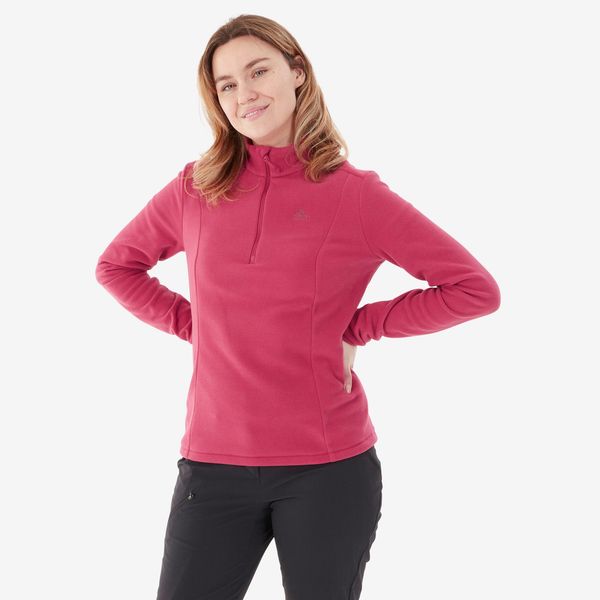 Quechua Women's Mountain Walking Fleece - MH100 - Red