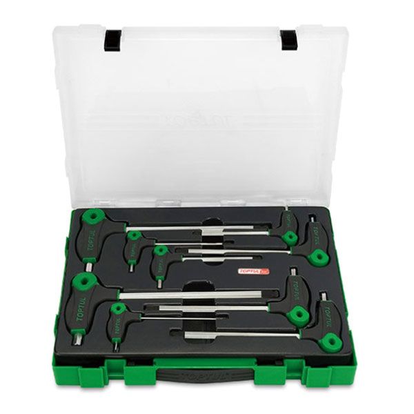 9 Piece L-Type Two Way Ball Point &amp; Hex Key Wrench Tool Set