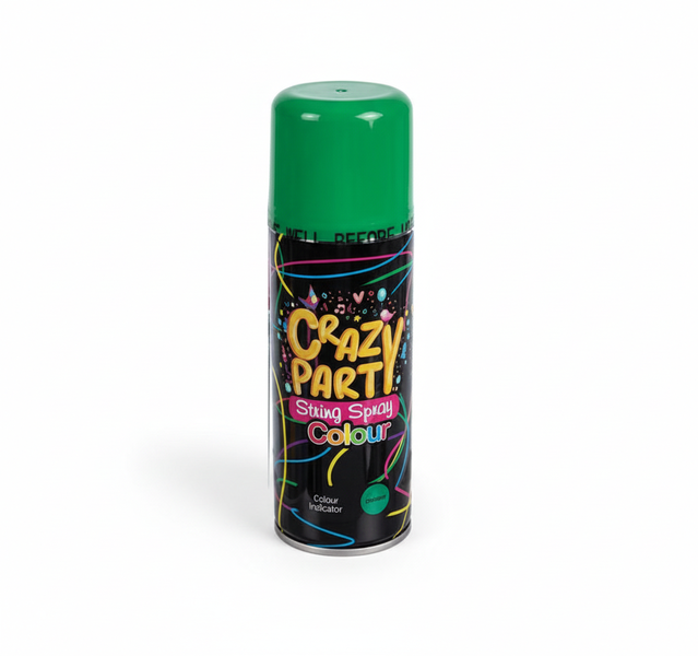 Crazy Party Green Spray String - Fun 85 g Can for Celebrations - 2 Pack