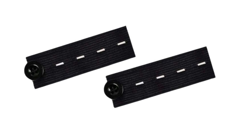 2 Pieces Black Waist Extender Buckle Buttons