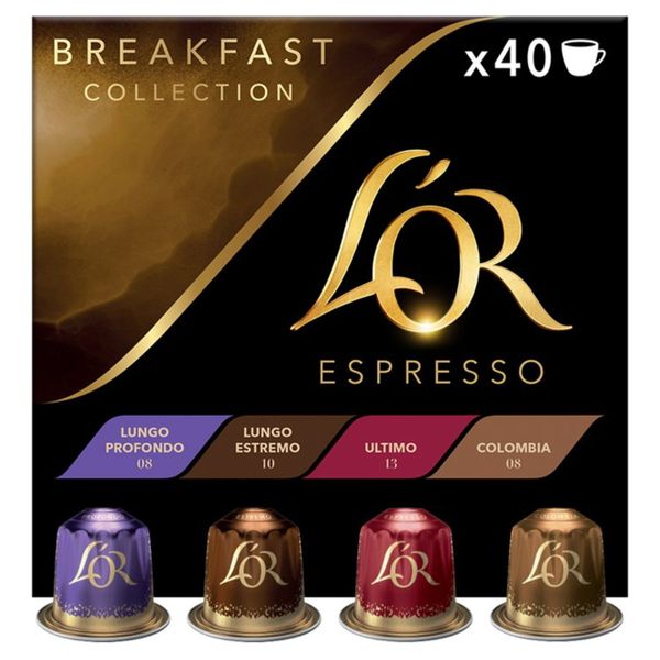 L'OR Espresso Breakfast Collection - Aluminium Coffee Capsules - 40 Pack