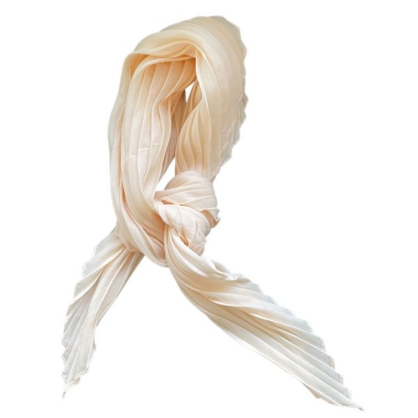 Women Pleated Head Scarf Wraps Scarves Neckerchief