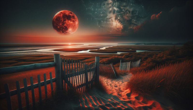 Canvas Wall Art - Orange Moon