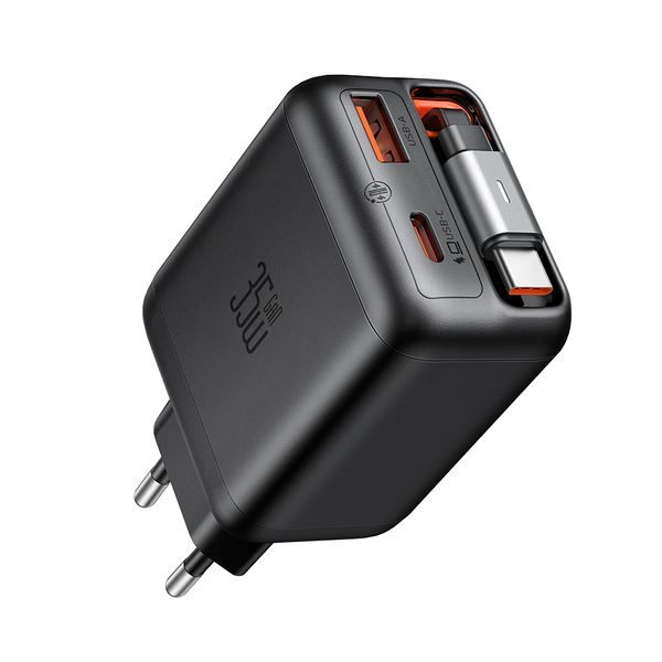 Mcdodo 35w GaN Fast Charger Retractable USB-C Cable Cellphone Charger