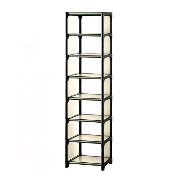 Transparent, Dustproof, 7-Tier Modular Shoe Rack