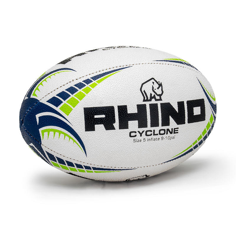 Rhino Cyclone Rugby Ball - White