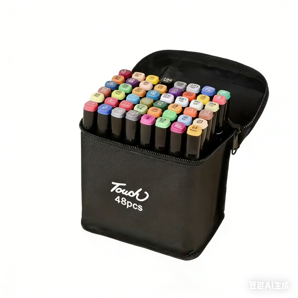 48-Color Touch Alcohol Marker Set - Portable Nylon Bag