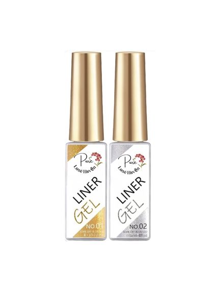Pure Luxè Haven Silver &amp; Gold Liner Gel For Nail Art
