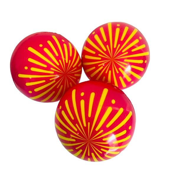 Extreme High Bounce Balls - Pink &amp; Yellow Burst (Set of 3)