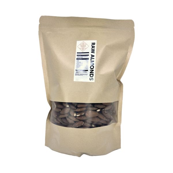 Terralicious Almonds 1 KG - Raw Whole Unsalted Nutrient Dense