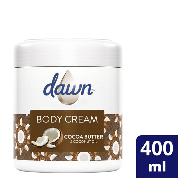 Dawn Cocoa Butter and Coconut Oil Nourishing Body Cream for Very Dry Skin 400ml
