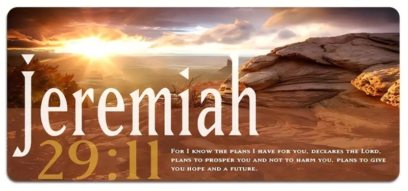 XXL Gaming Mouse Pad - Inspirational Jeremiah 29:11 - 90x40cm