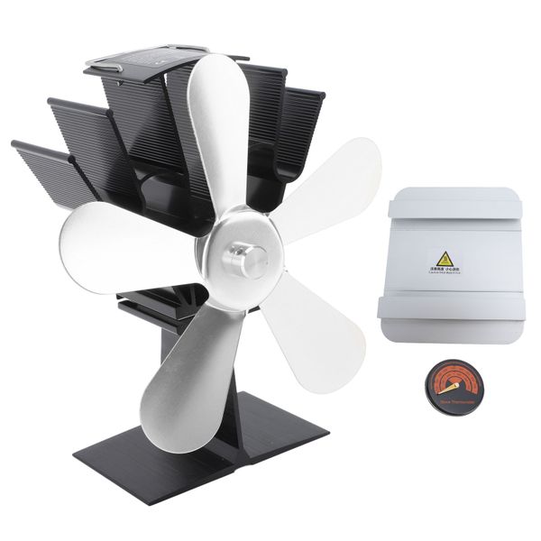Five Blade Silver I Style Fan Heat Insulation Th image