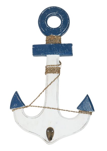 Wooden Anchor Wall Hook - 40cm