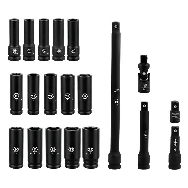 20 Piece Metric Impact Socket Set