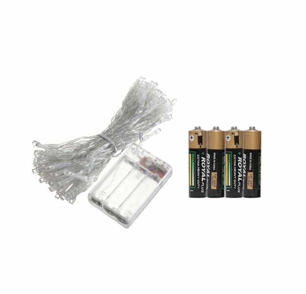 5m Battery-Operated 30 LED White Fairy Lights