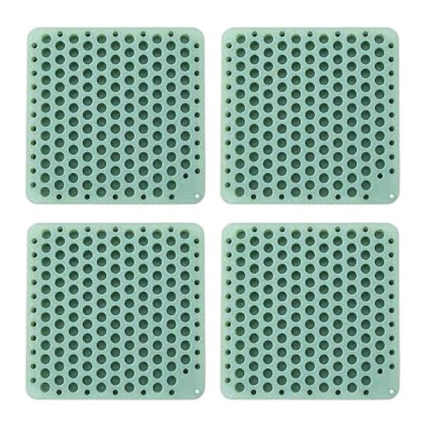 4 Pack Nordic Style Silicone Placemats Anti-Scalding Coasters - Green