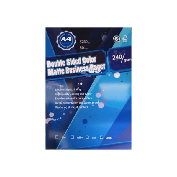MECOLOUR YELLOW Double Sided Color Matte Business Paper 240gsm 50 Sheets