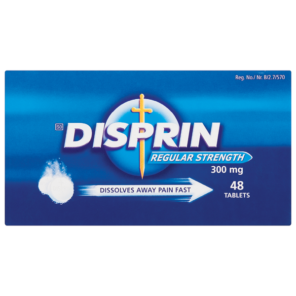 Disprin 48s Regular Strength 300mg, Pain &amp; Fever Relief