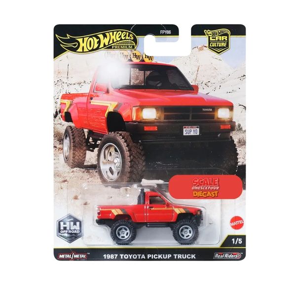 Hot Wheels- Premium Car Culture 1987 Toyota Pickup -1/64 Scale