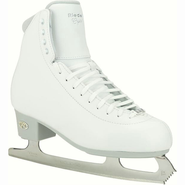 Riedell Crystal Ice Skates White D Width