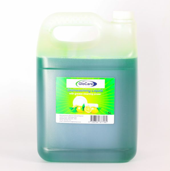 GloCare Dishwashing Liquid 5L - Powerful Grease Removal, Long-Lasting Foam