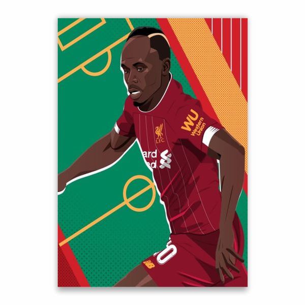 Sadio Mane Cartoon Poster - A1