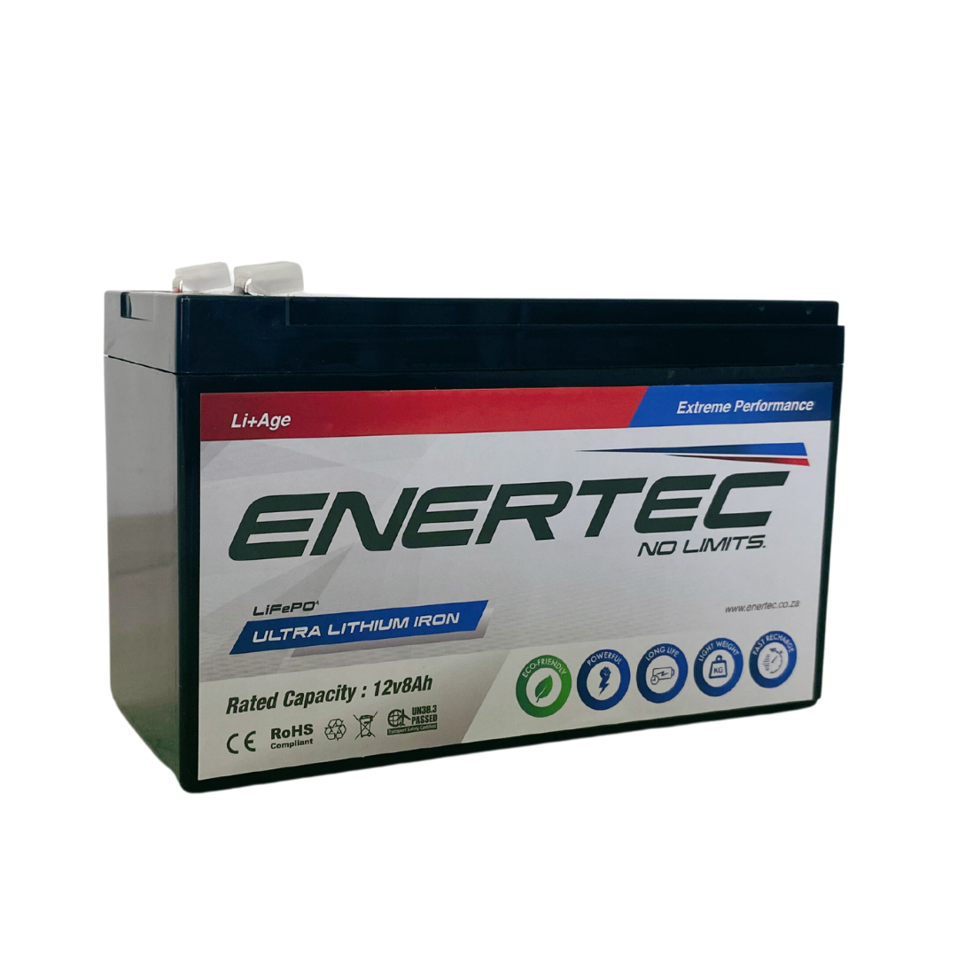Lith08 12v 8ah Enertec LithiumIon Battery Shop Today. Get it