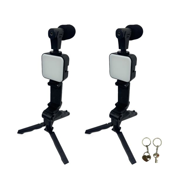 2 Pieces Mobile phone holder with microphone