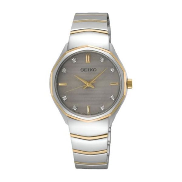 Seiko Ladies' Classic Diamond Indices - 2 Tone Silver and Gold SS SUR616P1