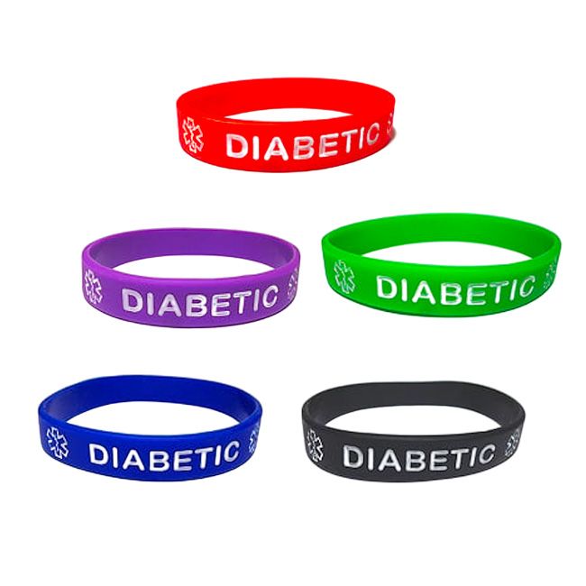 Killer Deals Emergency Attention Diabetic Medic Alert Silicone Bracelet