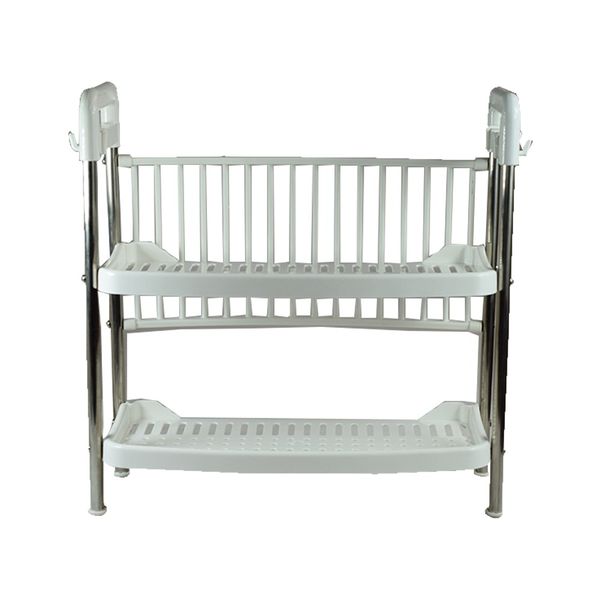 2-Tier Dish Rack Kitchen Organizer-White