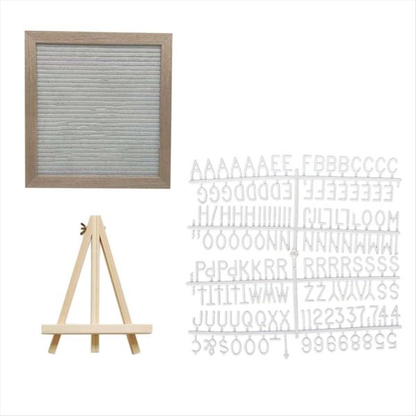 Cork Board 10x10 Inch Wall Decor Felt Letterboard White