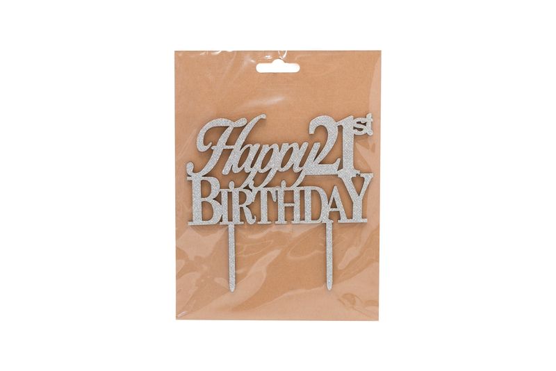 Happy 21st Birthday Cake Topper
