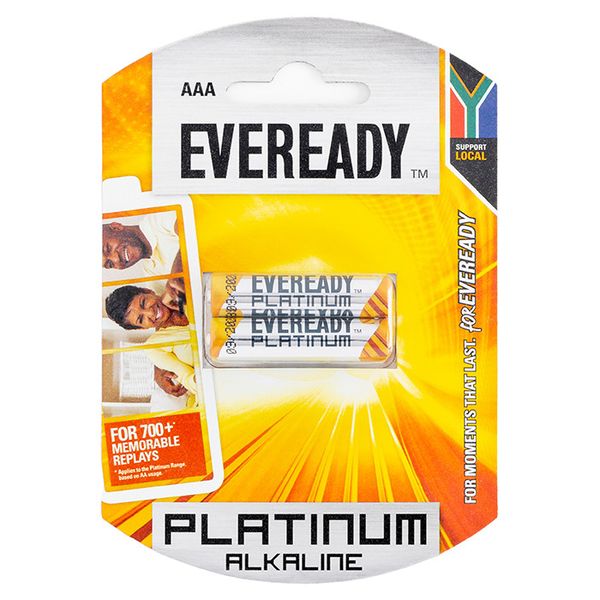 Eveready Platinum Alkaline AAA Batteries (Pack of 2)