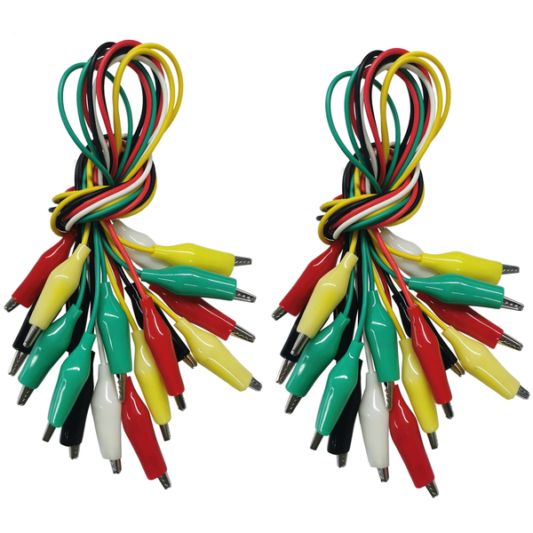 Alligator Clips Electrical, 20PCS Preminum Test Leads with Crocodile Clips