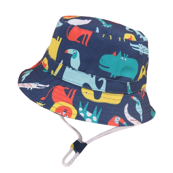 Fun and Colorful Animal Bucket Hat for Babies, Toddlers and Kids