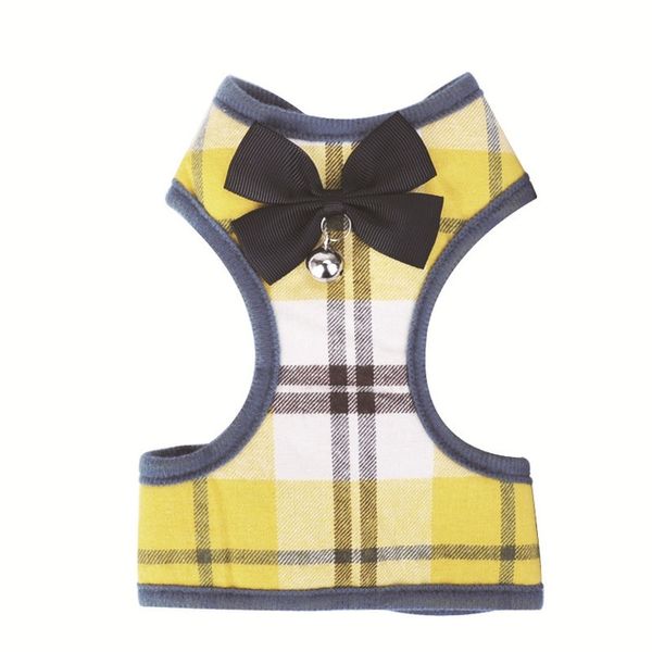 Harness and Leash for Small Breed Dogs (Yellow and Grey)