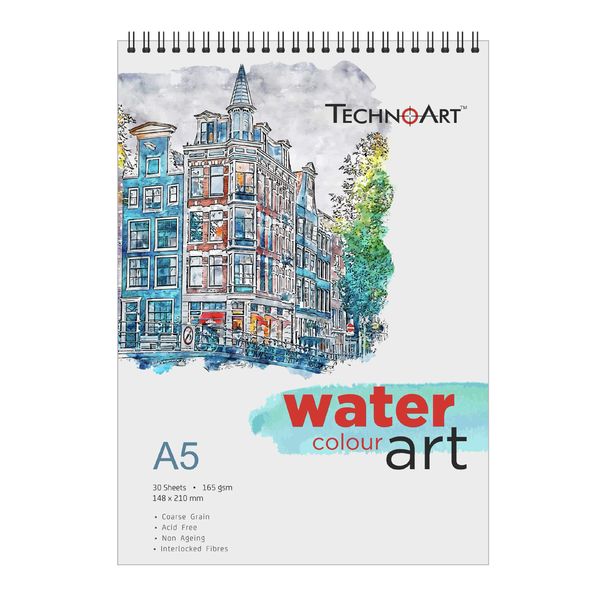 TechnoArt Wiro Water Colour Art Pad 165gsm - A5 - 30Sheets