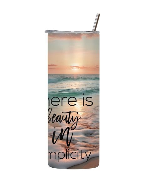 Simplicity 20 Oz Tumbler with Lid Straw Motivational Words Graphic Gift 142