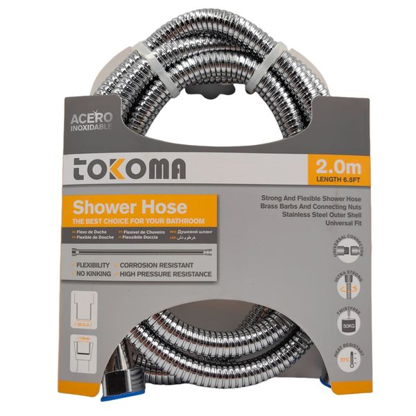 Tokoma 2.0m Stainless Steel Shower Hose