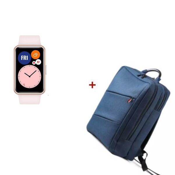 Huawei Fit Watch - Sakura Pink + Blue Backpack