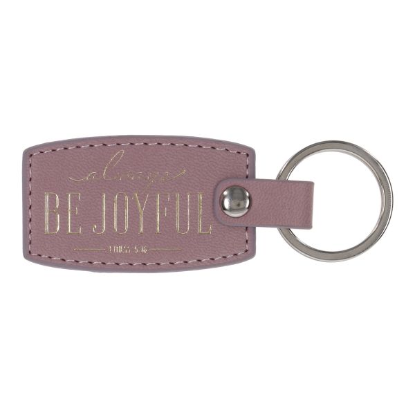 Faux Leather Keychain - Always Be Joyful